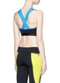 Back View - Click To Enlarge - LIVE THE PROCESS - 'Contour' colourblock cutout front sports bra