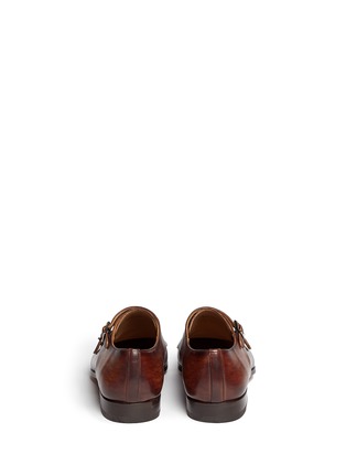 Back View - Click To Enlarge - MAGNANNI - Two-tone leather monk strap shoes