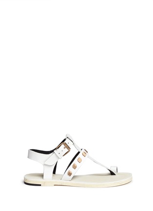 Main View - Click To Enlarge - PIERRE HARDY - Prism stud leather T-strap sandals