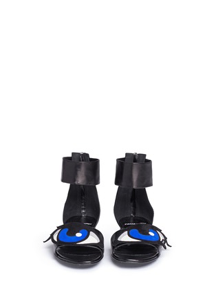 Front View - Click To Enlarge - PIERRE HARDY - 'Oh Roy' eye appliqué leather sandals