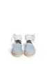Front View - Click To Enlarge - PIERRE HARDY - Contrast denim leather lace-up espadrilles