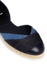 Detail View - Click To Enlarge - PIERRE HARDY - Ribbon tie panelled denim espadrilles