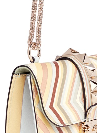 Detail View - Click To Enlarge - VALENTINO GARAVANI - 'Native Couture 1975 Rockstud Lock' small leather chain bag