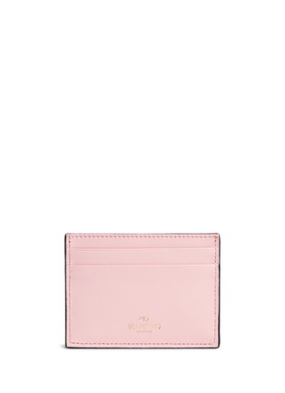 Figure View - Click To Enlarge - VALENTINO GARAVANI - 'Rockstud' leather cardholder