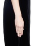 Figure View - Click To Enlarge - CORE JEWELS - 'Crious' black diamond ruthenium plated 18k gold midi ring