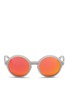 Main View - Click To Enlarge - ANDERNE - 'Luftballons' matte acetate mirror round sunglasses