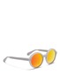 Figure View - Click To Enlarge - ANDERNE - 'Luftballons' matte acetate mirror round sunglasses