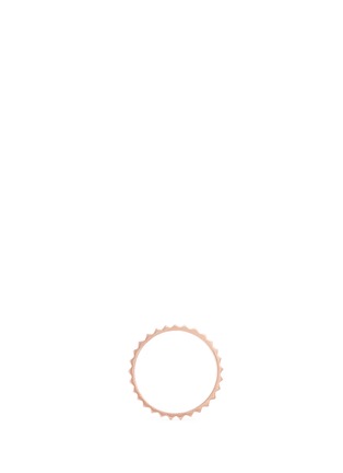 Figure View - Click To Enlarge - MARIA BLACK - 'WW' rose gold plated sterling silver ring