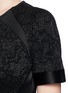 Detail View - Click To Enlarge - ST. JOHN - Liquid satin panel metallic knit flare dress