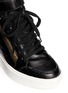 Detail View - Click To Enlarge - ASH - 'Alfa' embossed ribcage leather wedge sneakers