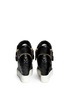 Back View - Click To Enlarge - ASH - 'Alfa' embossed ribcage leather wedge sneakers