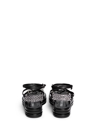 Back View - Click To Enlarge - OPENING CEREMONY - 'Kali' multi ring lace-up flatform sandals
