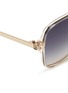 Detail View - Click To Enlarge - VICTORIA BECKHAM - 'Marine' metal temple acetate sqaure sunglasses