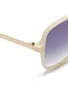 Detail View - Click To Enlarge - VICTORIA BECKHAM - 'Marine' stripe acetate square sunglasses