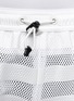 Detail View - Click To Enlarge - MONCLER - Nylon stripe mesh runner shorts