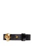 Main View - Click To Enlarge - ALEXANDER MCQUEEN - Skull lizard embossed leather bracelet