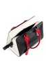 Detail View - Click To Enlarge - ALEXANDER MCQUEEN - 'Padlock' small colourblock leather tote
