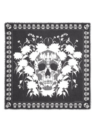 Main View - Click To Enlarge - ALEXANDER MCQUEEN - Dahlia skull print modal-silk scarf