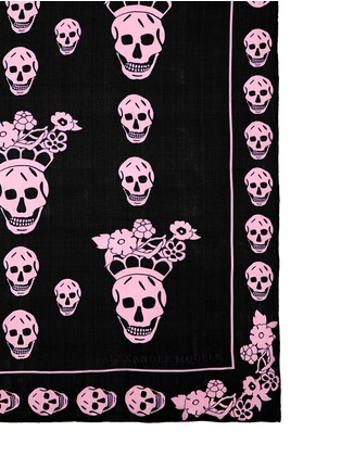 Detail View - Click To Enlarge - ALEXANDER MCQUEEN - Geisha skull silk chiffon scarf