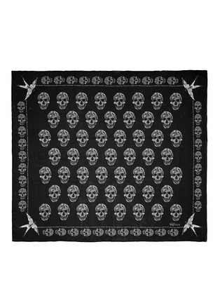 Main View - Click To Enlarge - ALEXANDER MCQUEEN - Feather skull silk chiffon scarf