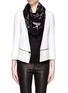 Figure View - Click To Enlarge - ALEXANDER MCQUEEN - Feather skull silk chiffon scarf