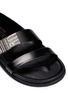 Detail View - Click To Enlarge - ALEXANDER MCQUEEN - Crystal ornament leather slider sandals