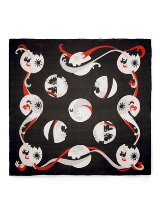 Main View - Click To Enlarge - ALEXANDER MCQUEEN - Kansai kimono print silk chiffon scarf