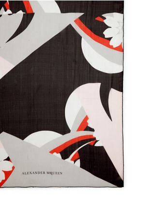 Detail View - Click To Enlarge - ALEXANDER MCQUEEN - Kite print silk chiffon scarf