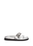 Main View - Click To Enlarge - ALEXANDER MCQUEEN - Bow strap leather sandals