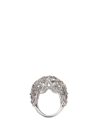 Figure View - Click To Enlarge - ALEXANDER MCQUEEN - Crystal filigree dome ring