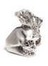 Detail View - Click To Enlarge - ALEXANDER MCQUEEN - Crystal punk fish skull ring