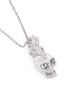 Detail View - Click To Enlarge - ALEXANDER MCQUEEN - Crystal punk fish skull necklace