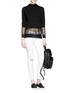 Figure View - Click To Enlarge - WHISTLES - Sheer bottom fine knit sweater