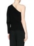 Back View - Click To Enlarge - WHISTLES - 'Copacabana' blister knit asymmetric top