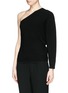 Front View - Click To Enlarge - WHISTLES - 'Copacabana' blister knit asymmetric top