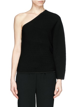 Main View - Click To Enlarge - WHISTLES - 'Copacabana' blister knit asymmetric top