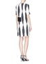 Back View - Click To Enlarge - WHISTLES - 'Sekka' overlay stripe dress