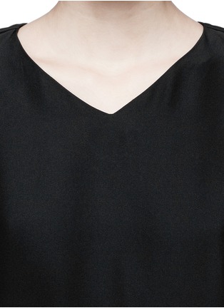 Detail View - Click To Enlarge - WHISTLES - Cross split back silk crepe top