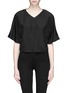 Main View - Click To Enlarge - WHISTLES - Cross split back silk crepe top
