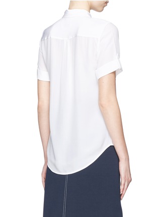 Back View - Click To Enlarge - EQUIPMENT - 'Slim Signature' short sleeve silk shirt