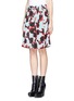 Front View - Click To Enlarge - SEE BY CHLOÉ - Artichoke print pleat wide leg skort