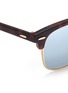 Detail View - Click To Enlarge - RAY-BAN - 'Clubmaster' matte acetate browline mirror sunglasses