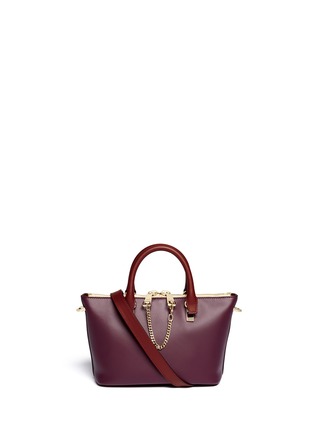Main View - Click To Enlarge - CHLOÉ - 'Baylee' mini leather tote