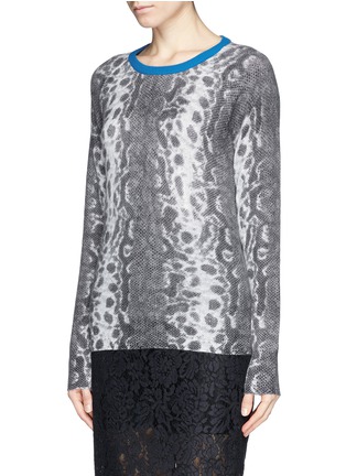Front View - Click To Enlarge - EQUIPMENT - 'Sloane' cobra print cashmere sweater
