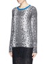 Front View - Click To Enlarge - EQUIPMENT - 'Sloane' cobra print cashmere sweater