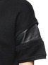 Detail View - Click To Enlarge - RAG & BONE - 'Lira' leather insert short sleeve sweatshirt