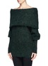 Front View - Click To Enlarge - ACNE STUDIOS - Off shoulder bertha collar mohair sweater
