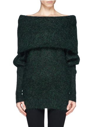 Main View - Click To Enlarge - ACNE STUDIOS - Off shoulder bertha collar mohair sweater