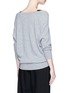 Back View - Click To Enlarge - THEORY - 'Saline B' cold shoulder cashmere cardigan