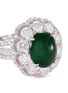 Detail View - Click To Enlarge - LC COLLECTION JADE - Diamond jade 18k white gold scallop ring and earrings set